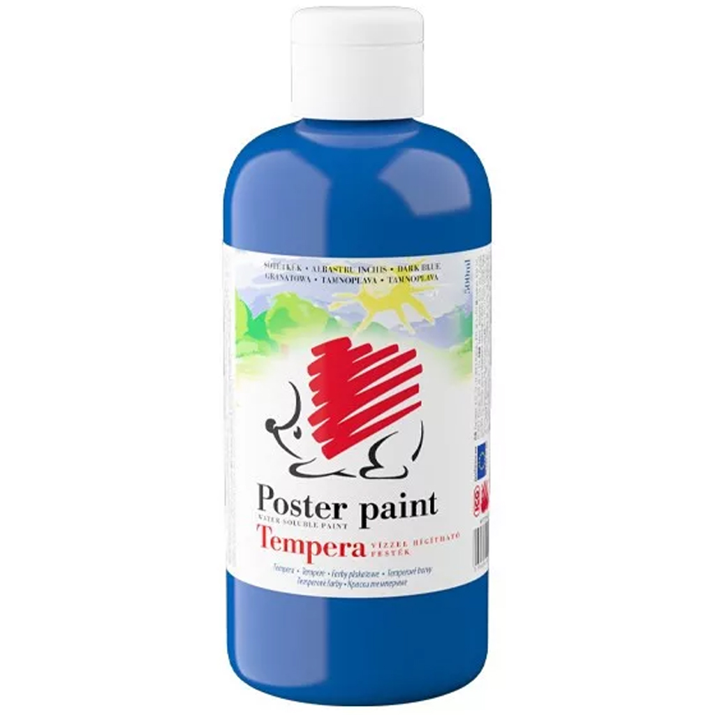 ICO: Süni tempera sötétkék színben 500ml kép 1