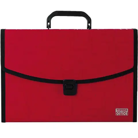 Spirit: Piros irattartó mappa A4 12 rekeszes fogantyúval kép 1