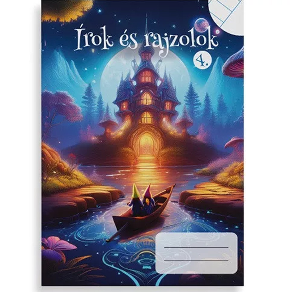 Írok és rajzolok 4. osztályos 2 az 1-ben vonalas és sima füzet A/5