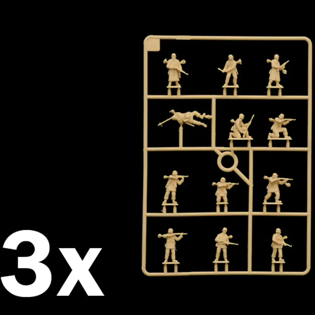 Italeri 1/72 German Infantry Winter Uniform - Német téli egyenruhás katonai figurák makett kép 2