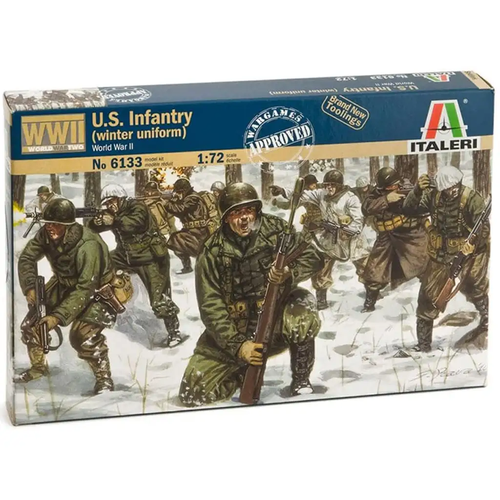 Italeri 1/72 U.S. Infantry WWII. Winter Uniform - téli egyenruhás katona figurák makett