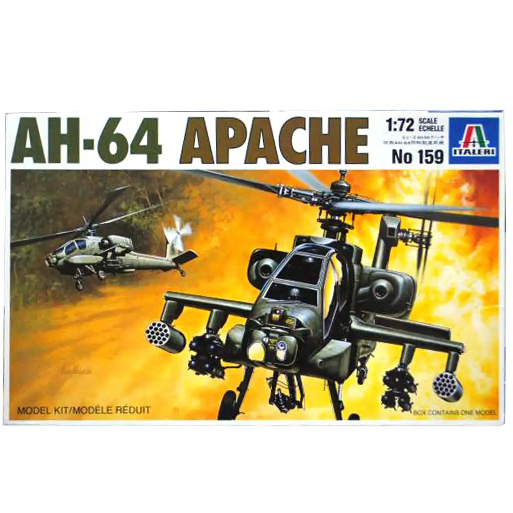 Italeri 1/72 AH-64 Apache helikopter makett kép 1