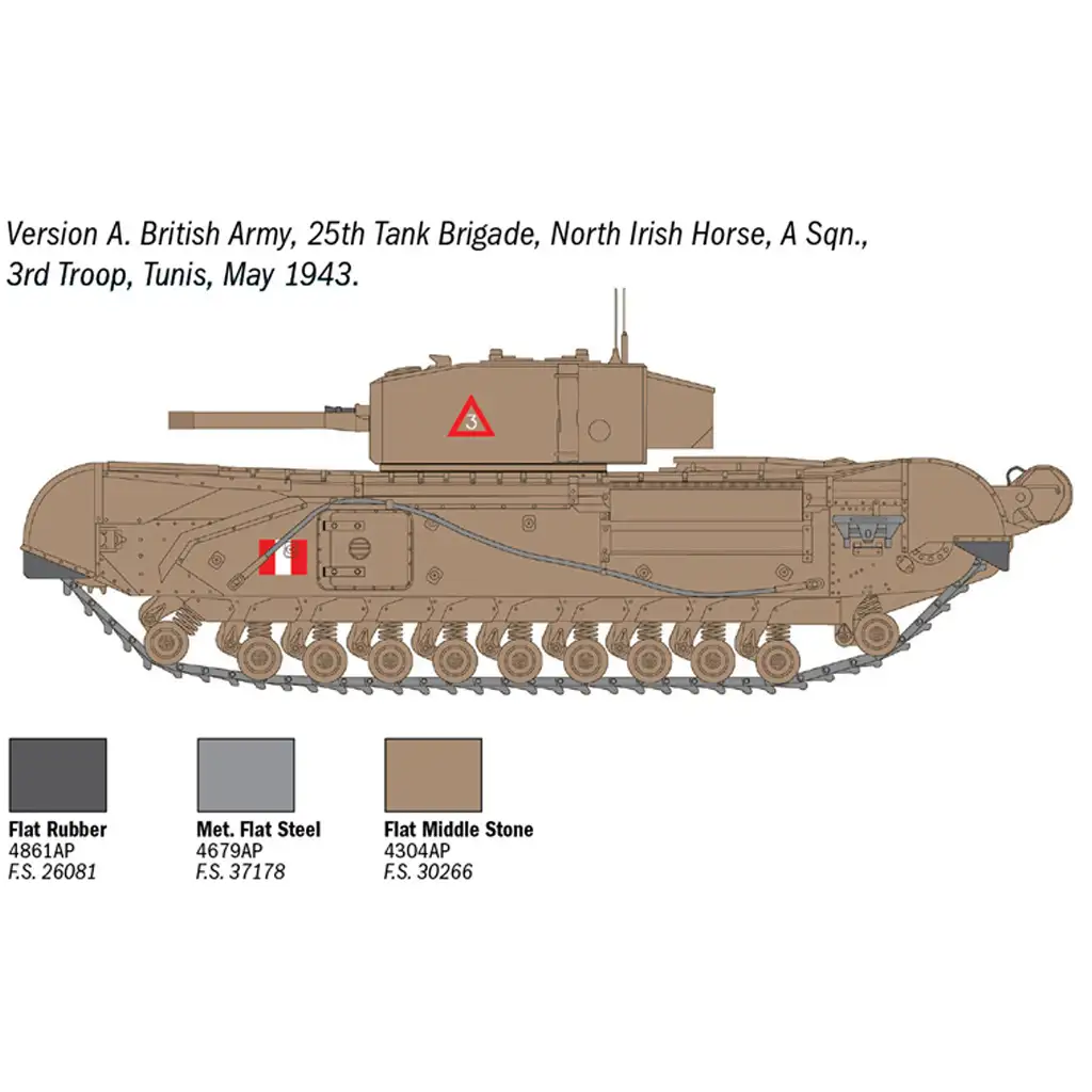 Italeri 1/72 Churchill Mk. III tank makett kép 3