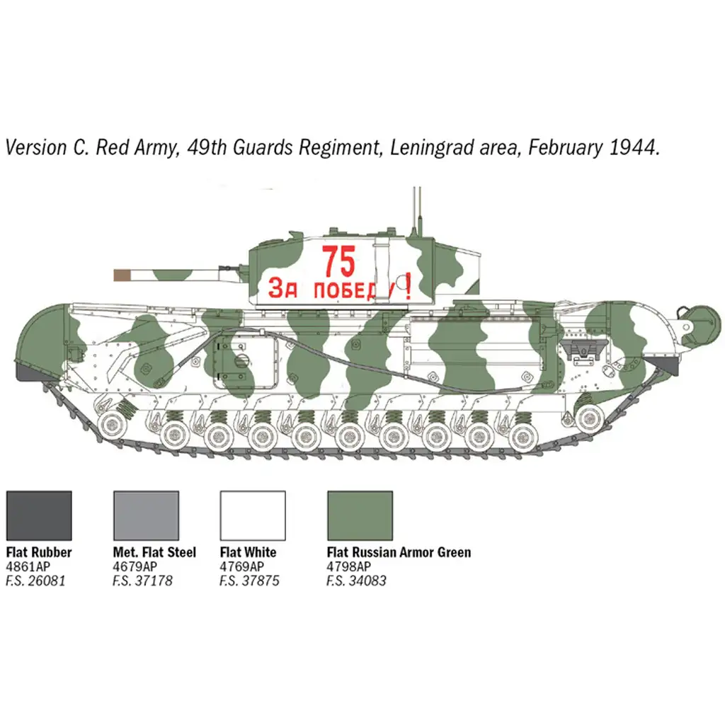 Italeri 1/72 Churchill Mk. III tank makett kép 5