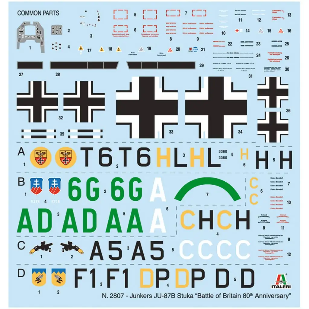 Italeri 1/48 Junkers Ju 87B Stuka repülőgép makett kép 2