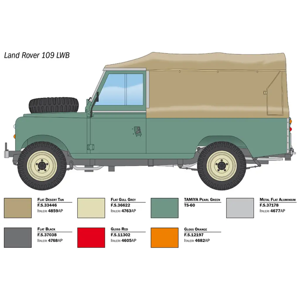 Italeri 1/24 Land Rover 109 LWB terepjáró makett kép 3