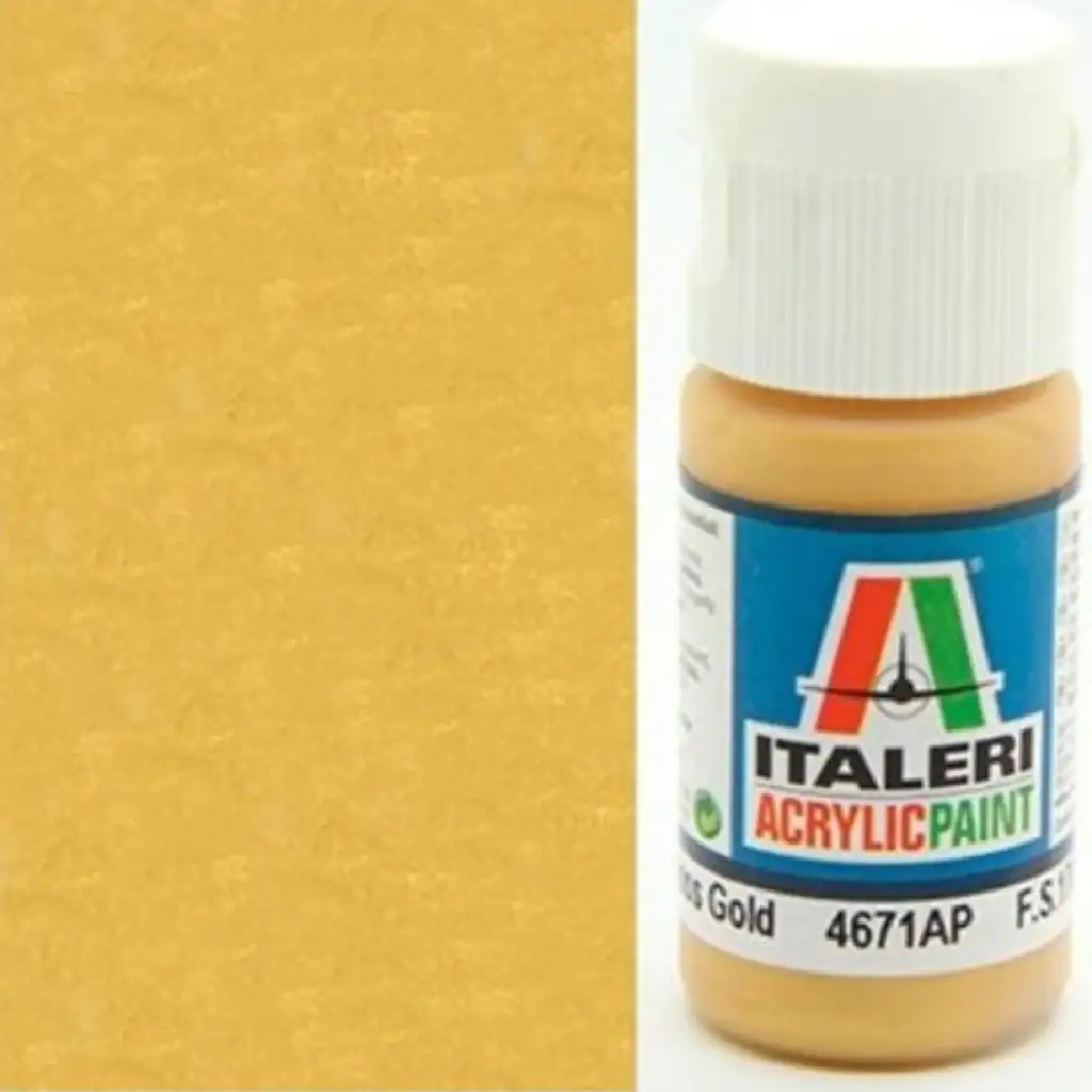 Italeri Metal Gloss Gold (4671AP) - Metál fényes arany makett festék 20ml kép 2