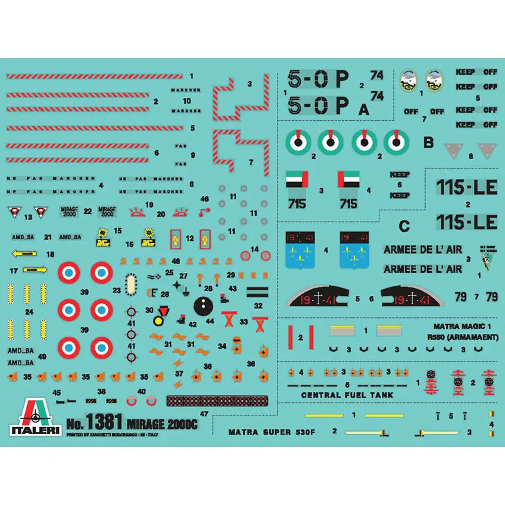 Italeri 1/72 Mirage 2000C vadászrepülőgép makett kép 2