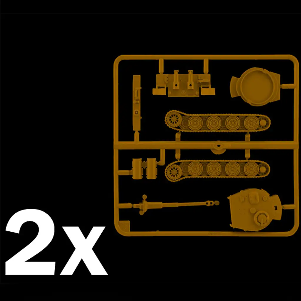 Italeri 1/72 Pz. Kpfw. VI Tiger I Ausf. E Tigris tank 2db-os makett szett kép 6