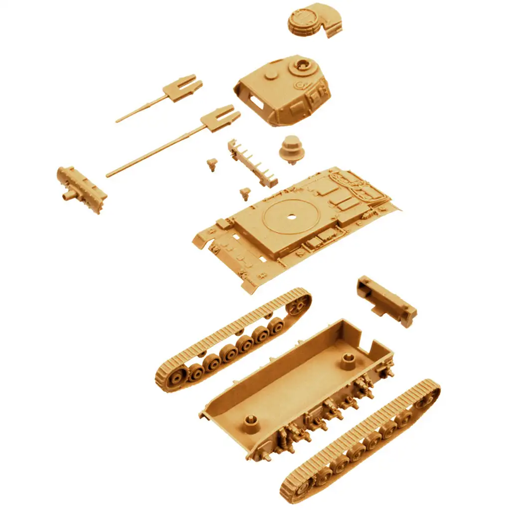 Italeri 1/72 Pz.Kpfw. III Ausf. J tank 2db-os makett szett kép 3