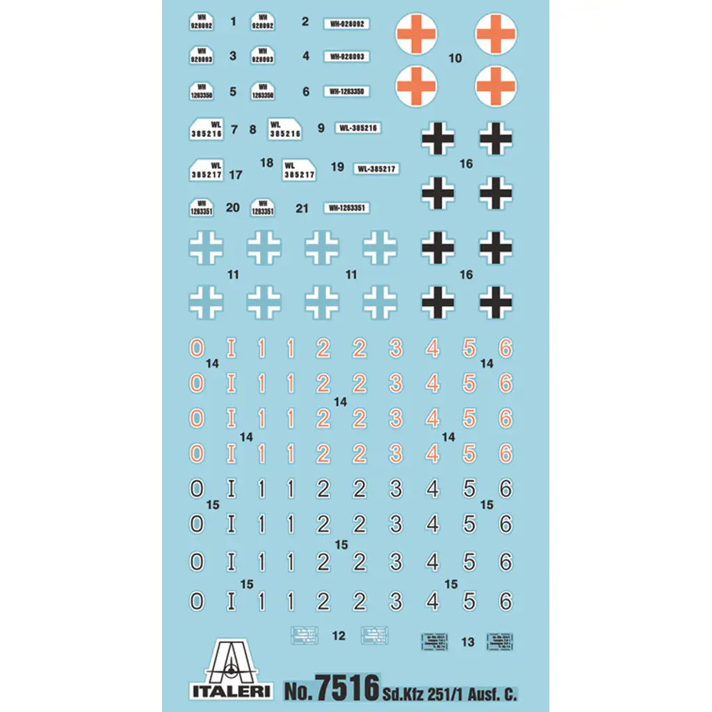 Italeri 1/72 Sd. Kfz. 251/1 Ausf. C féllánctalpas páncélozott járművek 2db-os makett szett kép 2