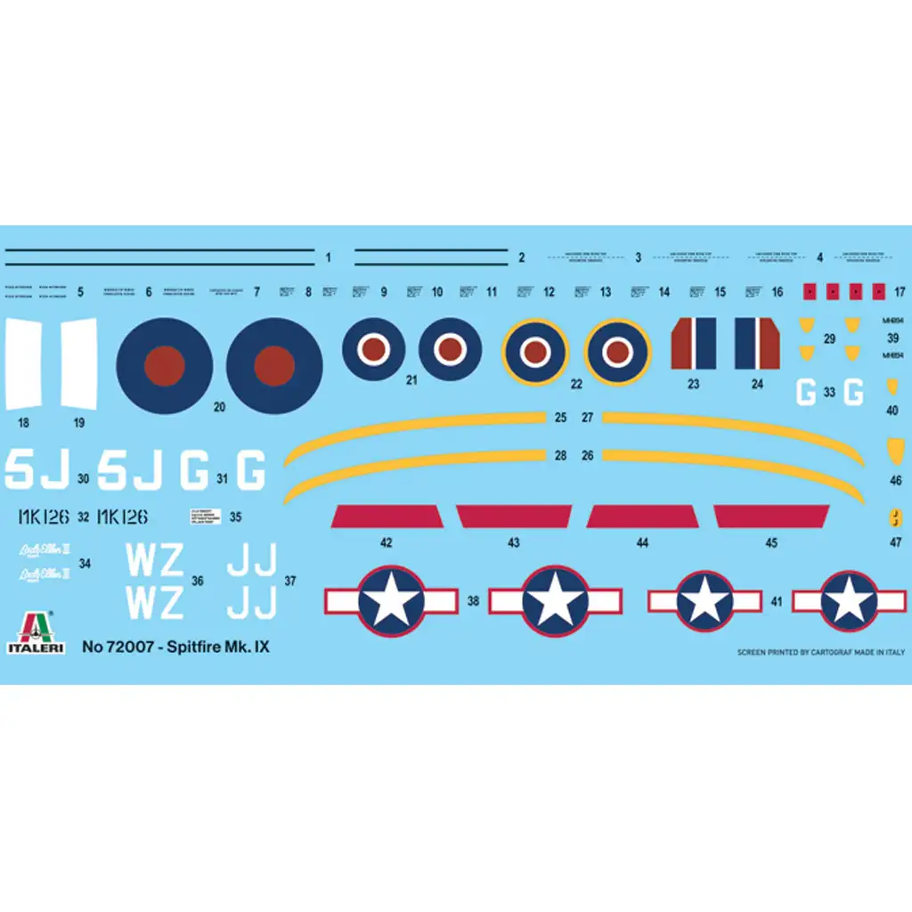 Italeri 1/72 Spitfire Mk. IX repülőgép makett szett kép 2
