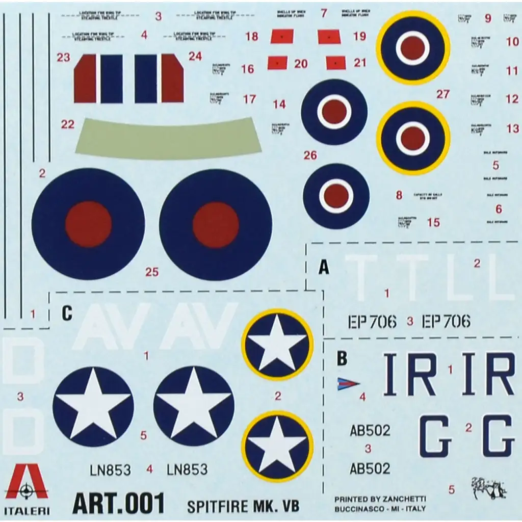 Italeri 1/72 Spitfire Mk. Vb vadászrepülőgép makett kép 2