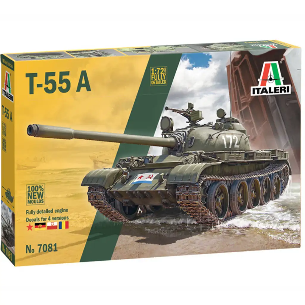 Italeri 1/72 T-55A tank makett