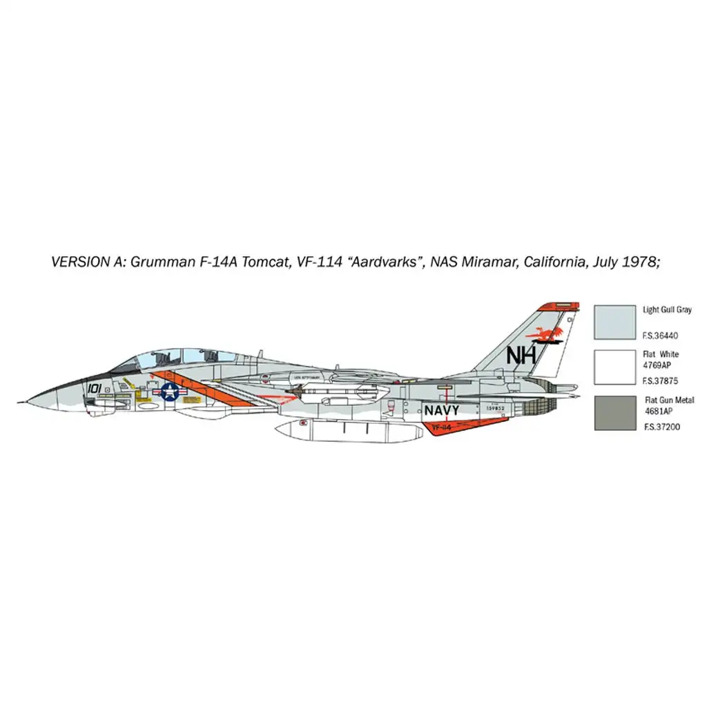 Italeri 1/72 F-14A Tomcat vadászgép makett kép 3
