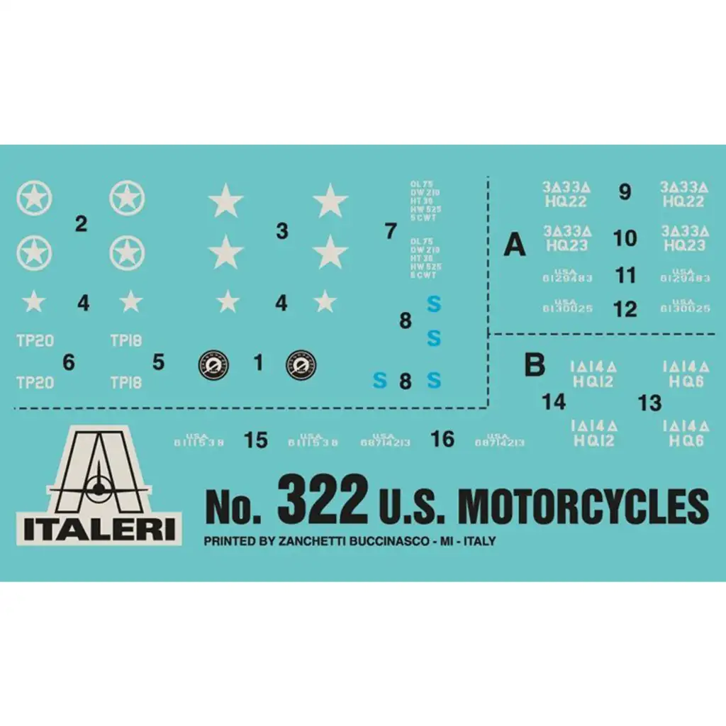 Italeri 1/35 U.S. Motorcycles 2db katonai motorkerékpár makett kép 4
