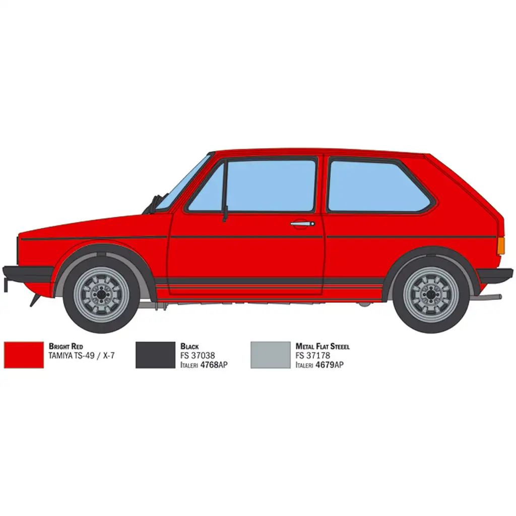 Italeri 1/24 VW Golf GTI First Series 1976/78 autó makett kép 3
