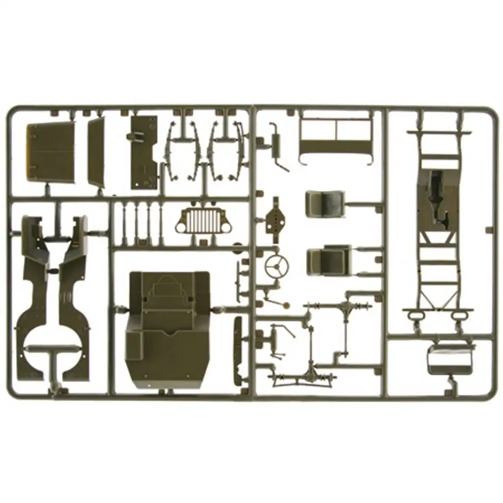 Italeri 1/35 Willys MB katonai Jeep utánfutóval jármű makett kép 6