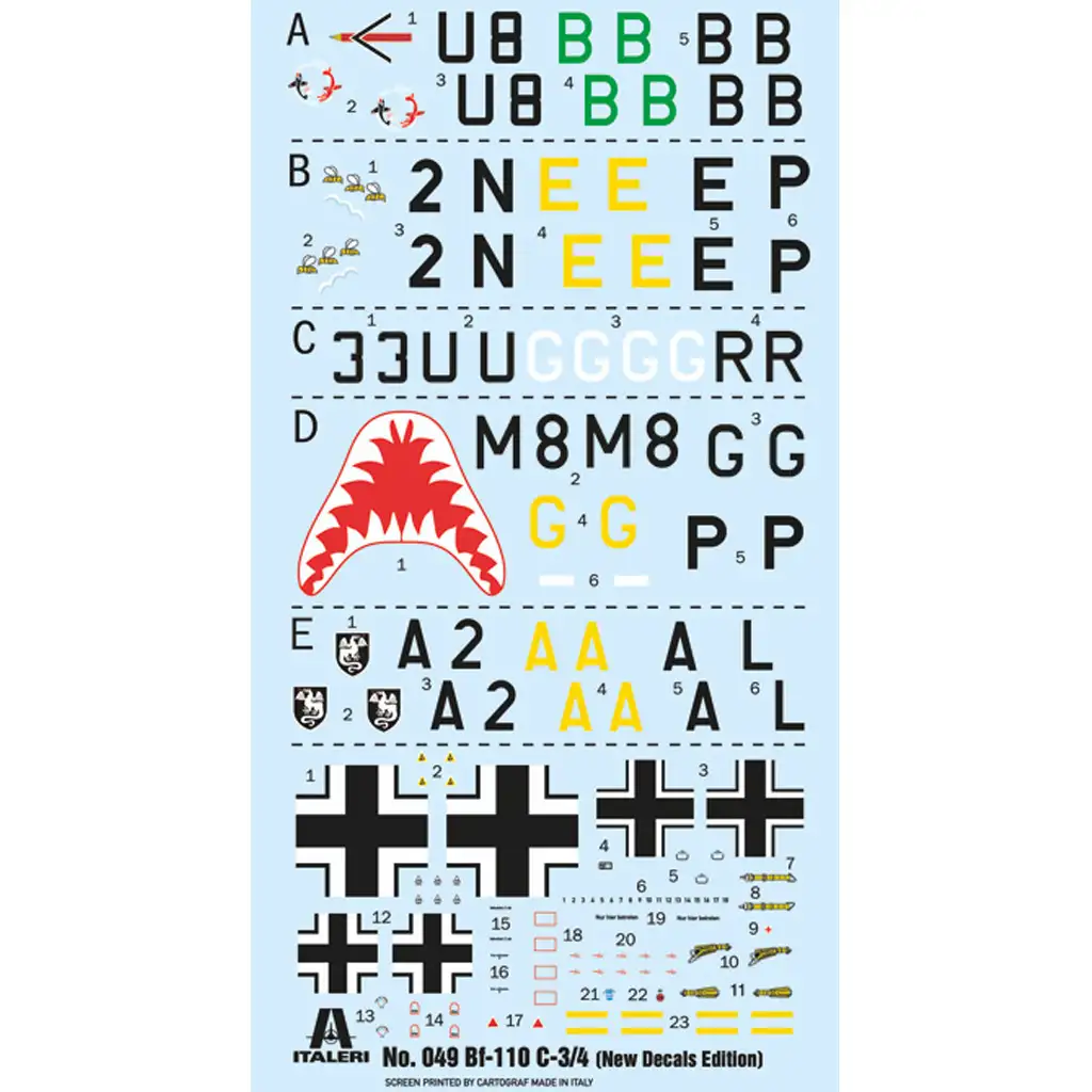 Italeri 1/72 Bf 110 C Zerstörer vadászrepülőgép makett kép 2