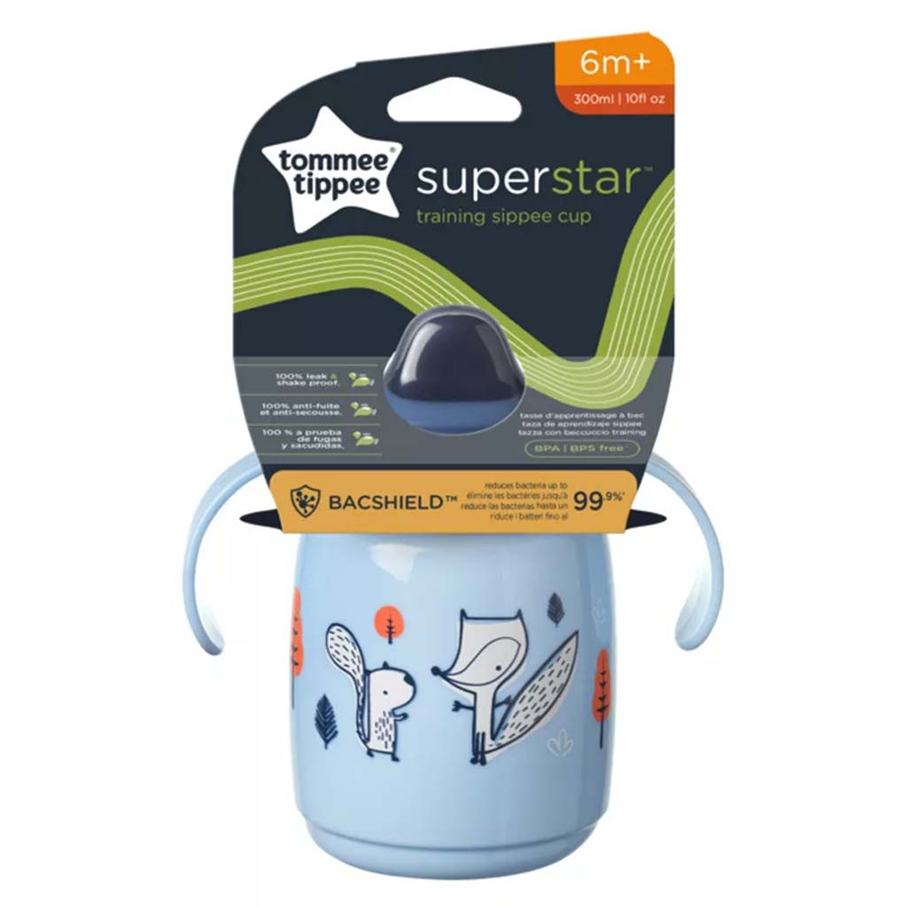 Tommee Tippee: Superstar Itatópohár kék színben 300ml (6 hó+)