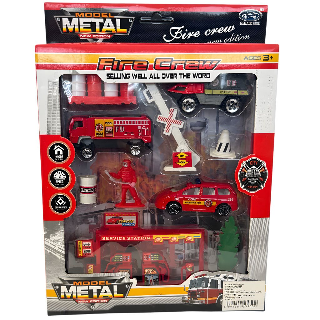 Fire Crew: Tűzoltósági kisautó szett kiegészítőkkel kép 5