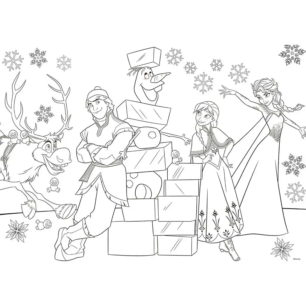 Jégvarázs 2 az 1-ben 35db-os maxi puzzle és színező 70x50cm - Lisciani kép 2