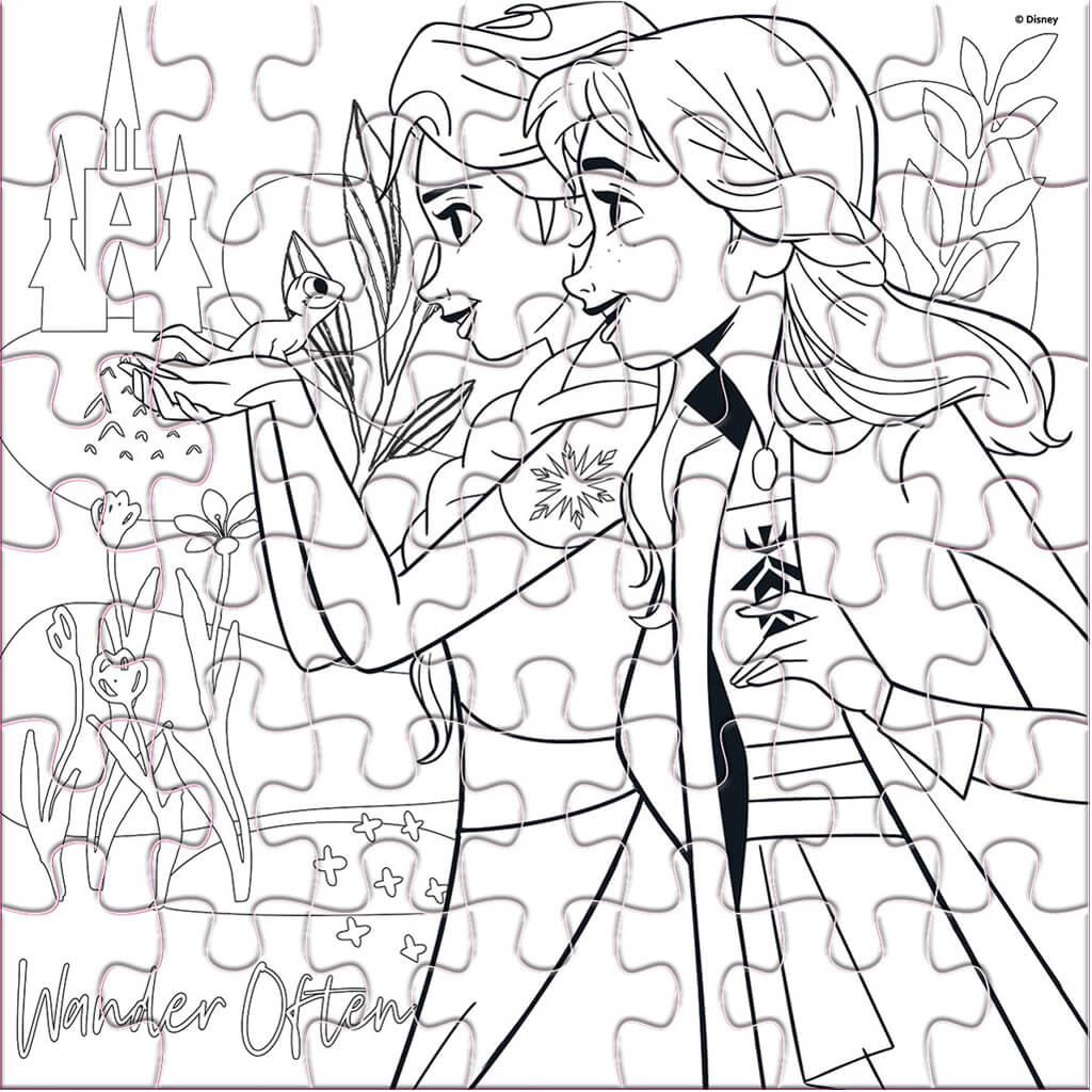 Luna: Jégvarázs 2 testvérek 42db-os színezhető puzzle kép 3