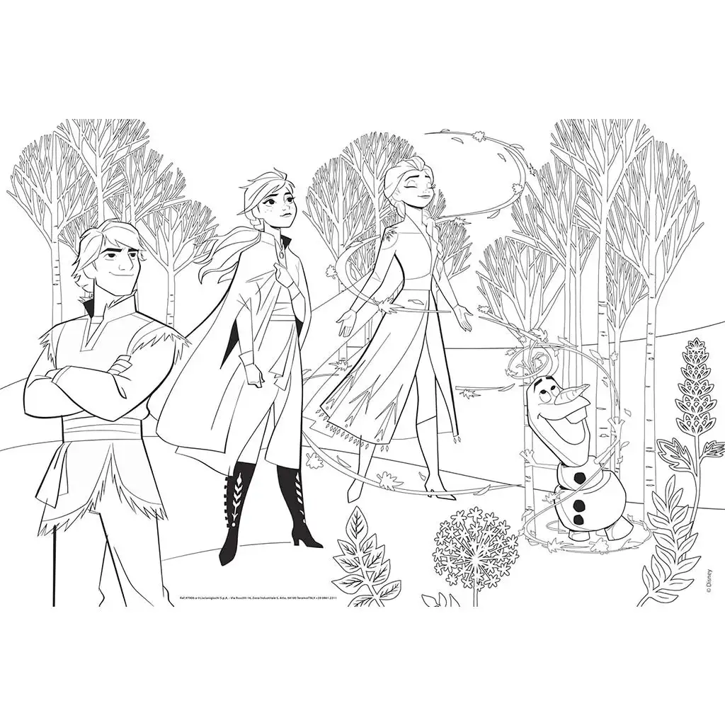 Jégvarázs 2 az 1-ben maxi 2x60db-os puzzle és színező 50x35cm - Lisciani kép 2