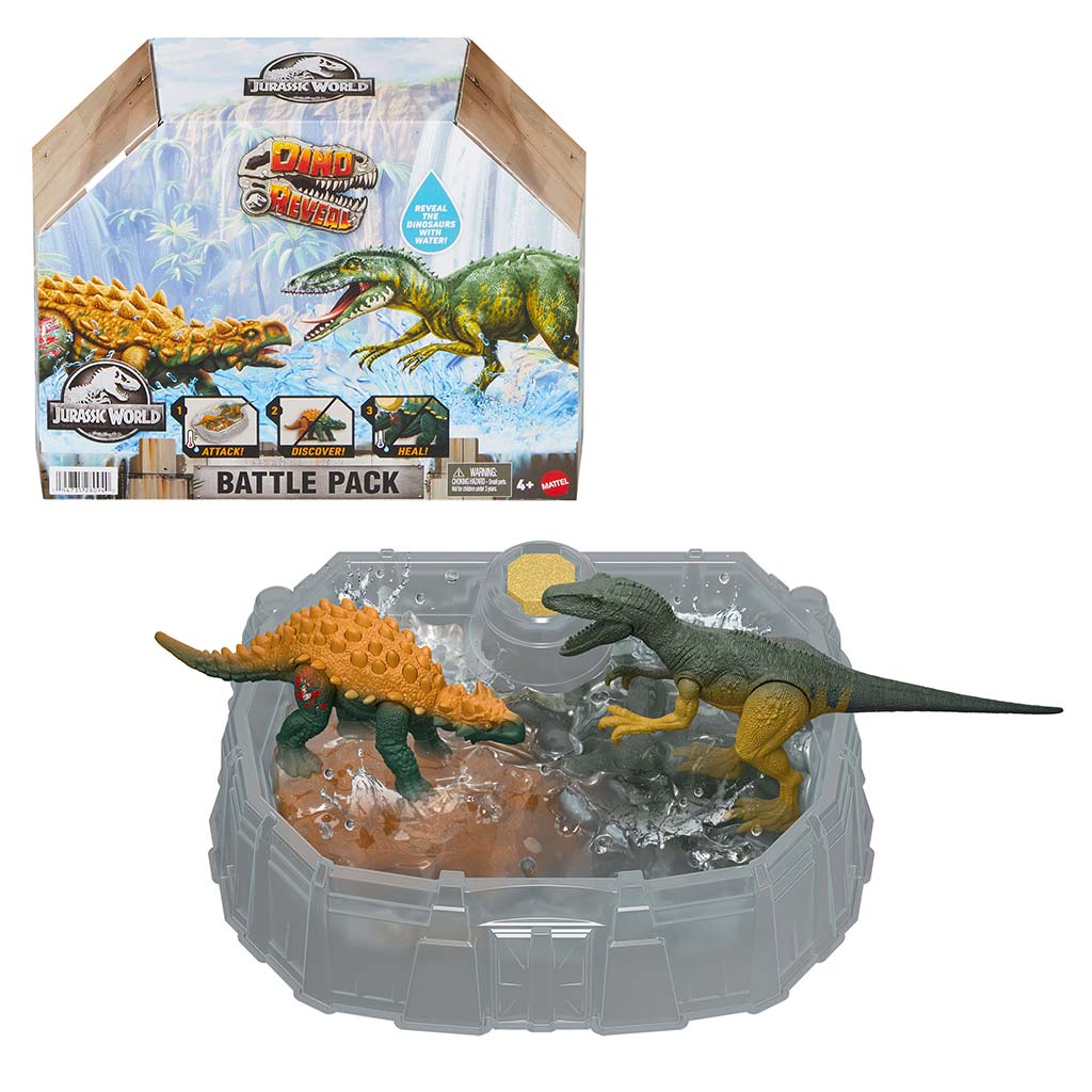 Jurassic World: Dino Reveal Battle Pack csomag 2db dinóval - Mattel