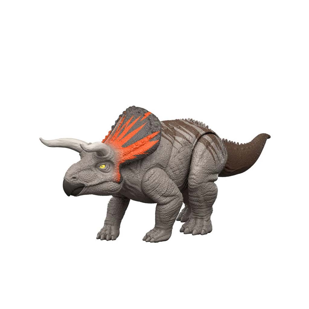 Jurassic World: Újjászületés Strike Attack Zuniceratops támadó dinoszaurusz figura - Mattel kép 2