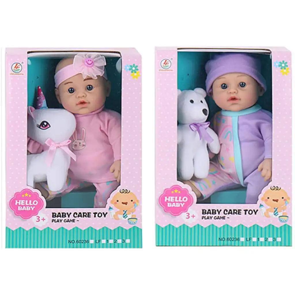 Kisbaba állatkával 30cm-es többféle 1db