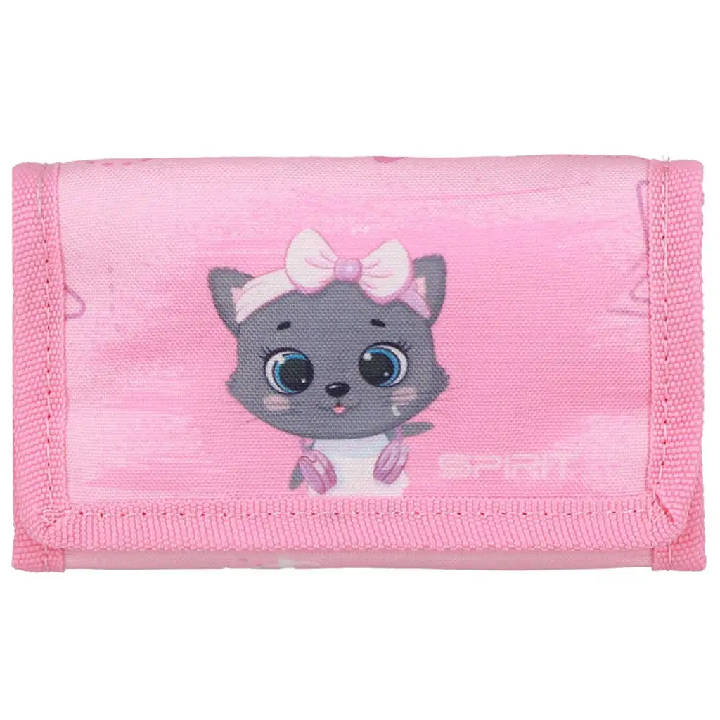 Spirit: Szürke cicás iskolatáska, hátizsák 5db-os szett 38x17x28cm kép 4