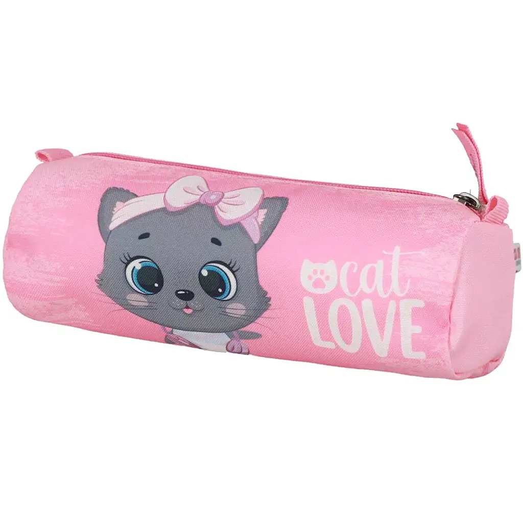 Spirit: Szürke cicás iskolatáska, hátizsák 5db-os szett 38x17x28cm kép 6