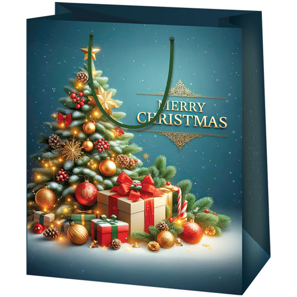 Cardex: Karácsonyi csillogás közepes méretű ajándéktáska 17x10x23cm