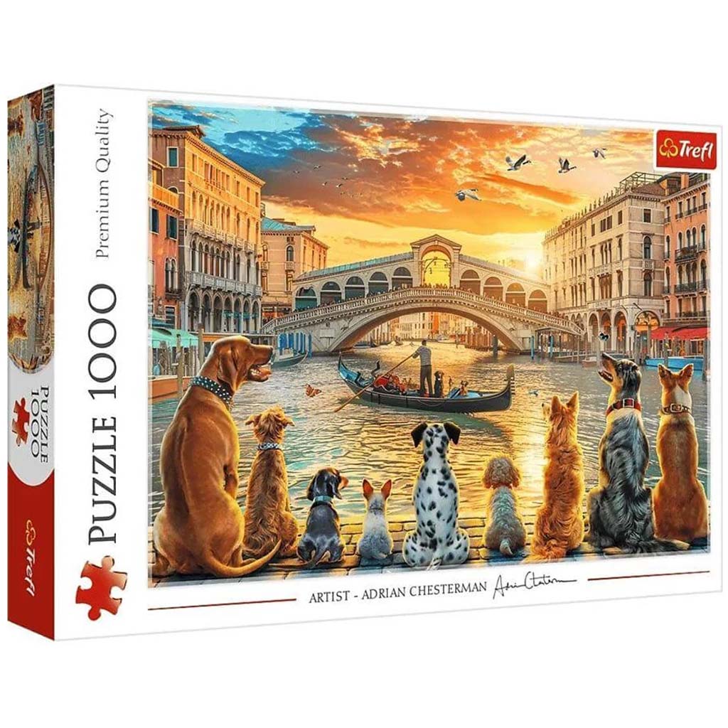 Kutyák Velencében 1000db-os prémium puzzle - Trefl kép 1