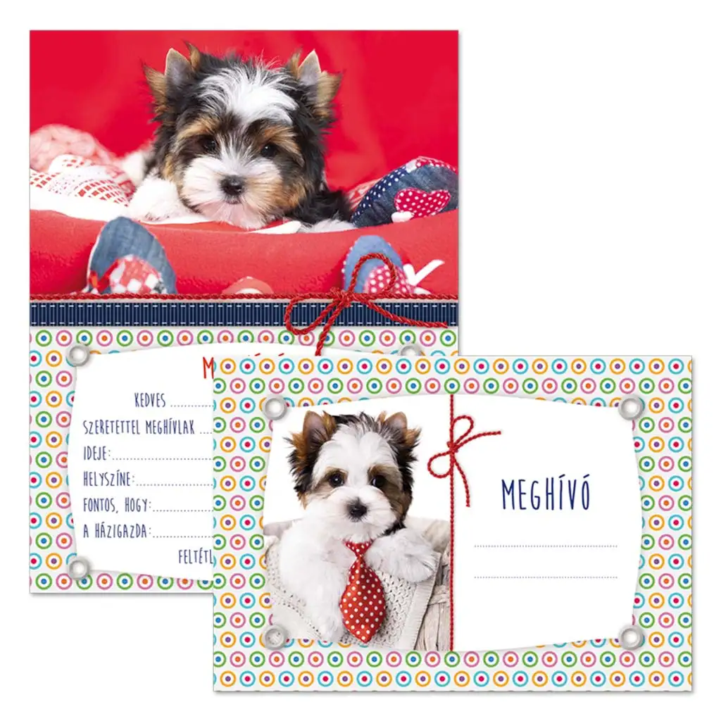 Ars Una: Kutyás partimeghívó borítékkal 10 db-os