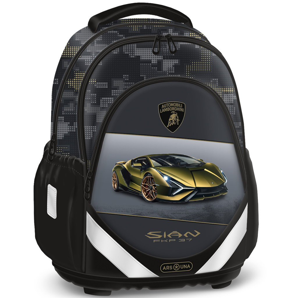 Ars Una: Lamborghini Sian anatómiai 33×43×22cm-es iskolatáska hátizsák kép 1