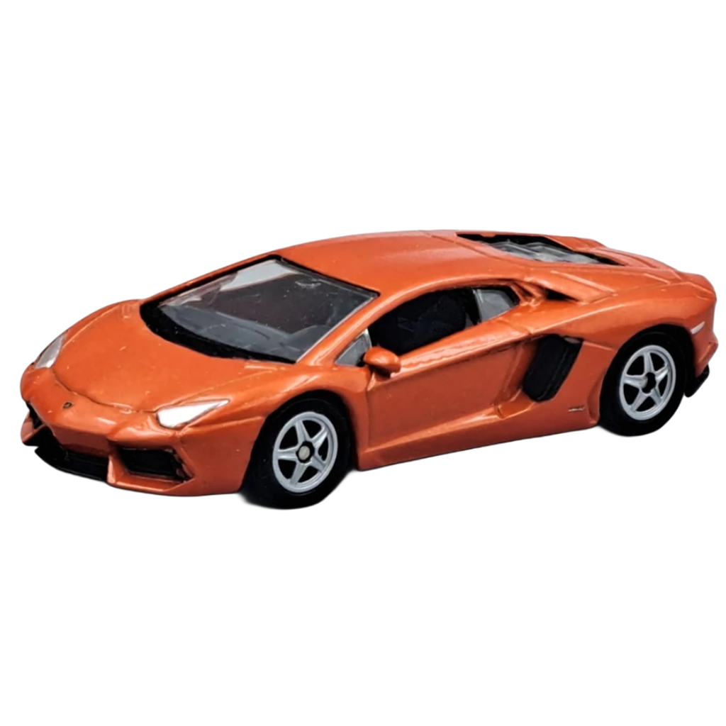 Welly: Lamborghini Aventador narancssárga fém kisautó modell 1/64 kép 2