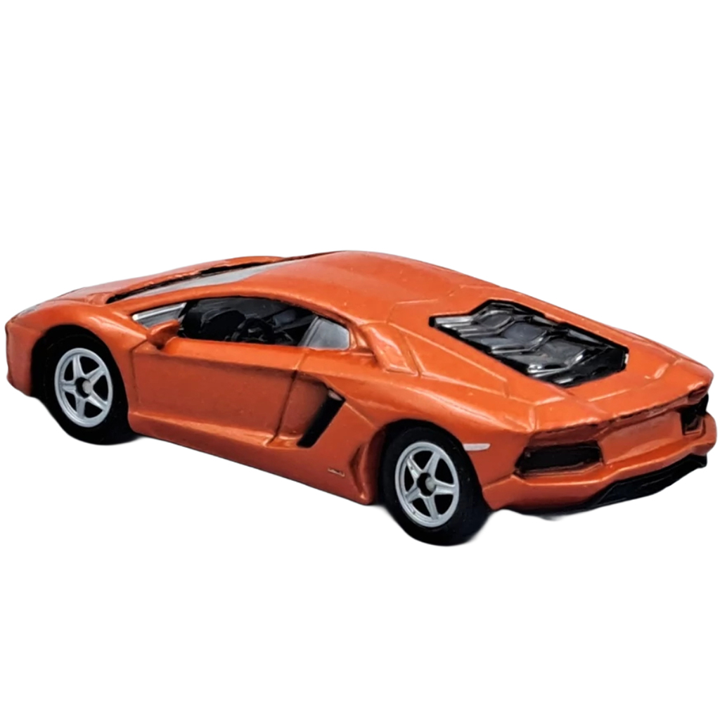 Welly: Lamborghini Aventador narancssárga fém kisautó modell 1/64 kép 3