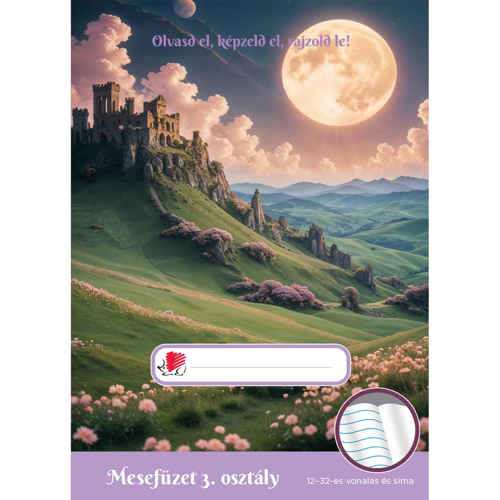 ICO: Süni Lányos III. osztályos mesefüzet A/5-ös 12-32-es vonalazással kép 1