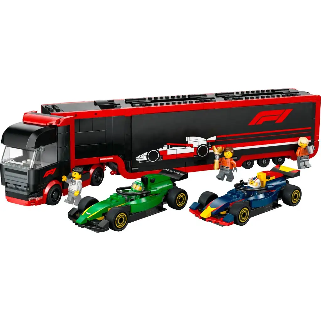 LEGO® City: F1®-es kamion, RB20 és AMR24 F1®-es autókkal (60445) kép 2