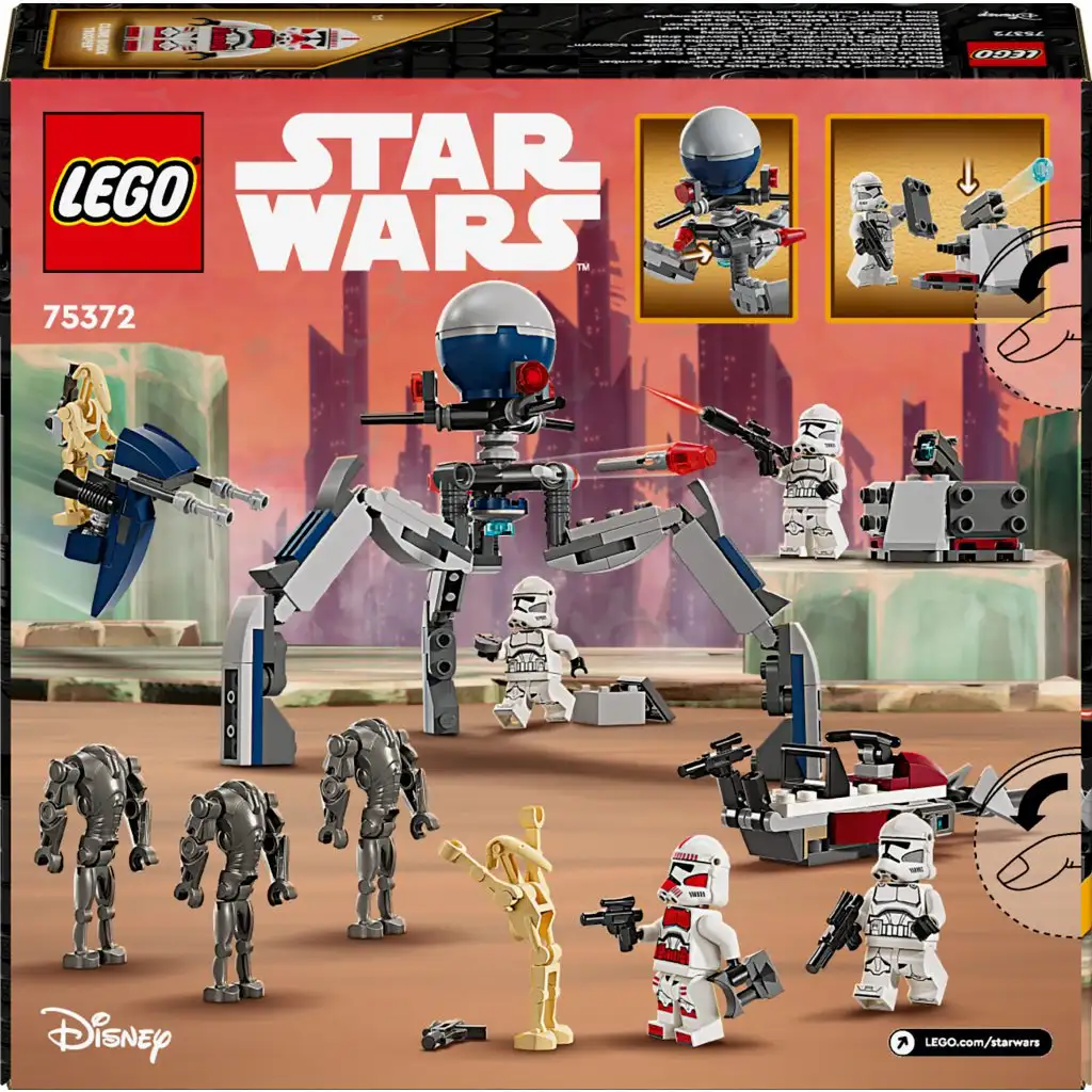 LEGO® Star Wars™: Klónkatona™ és harci droid™ harci csomag (75372) kép 6