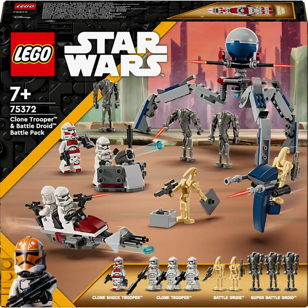 LEGO® Star Wars™: Klónkatona™ és harci droid™ harci csomag (75372)