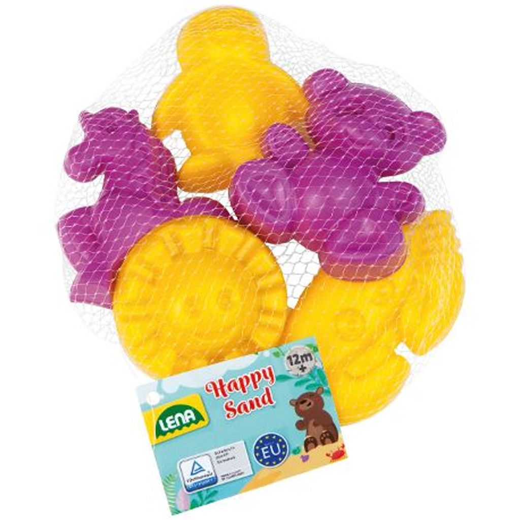 LENA: Unikornisos homokozó szett hálóban 5db-os