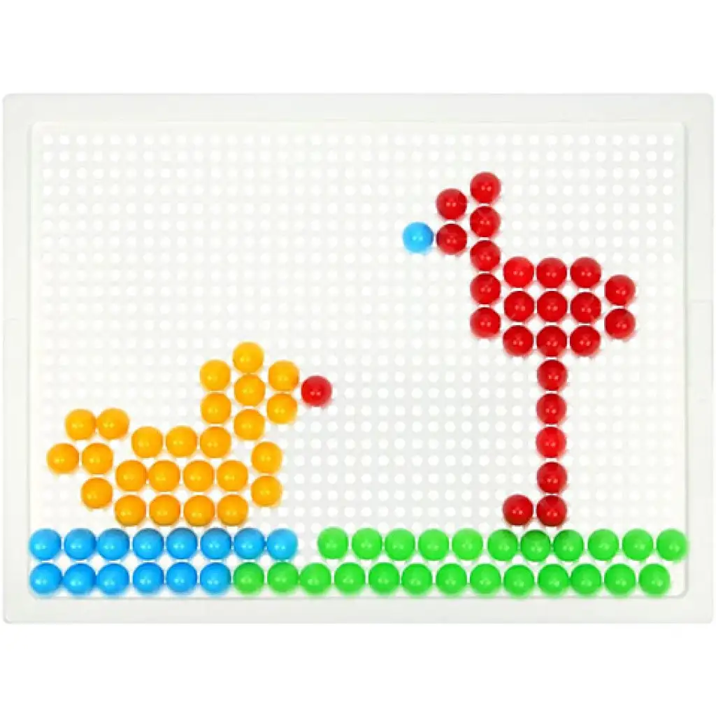 LENA: Mosaik Áttetsző pötyi kreatív szett 10mm 100db-os kép 2