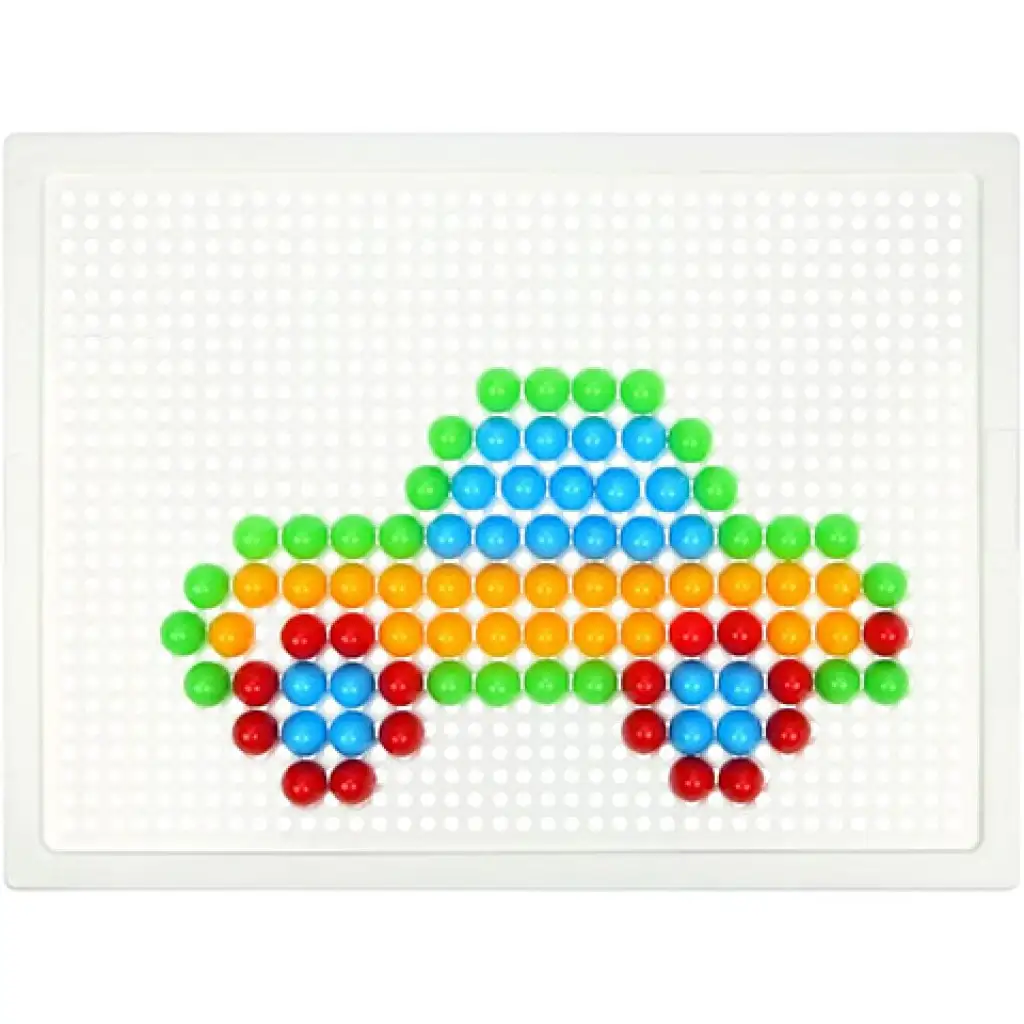 LENA: Mosaik Áttetsző pötyi kreatív szett 10mm 100db-os kép 3