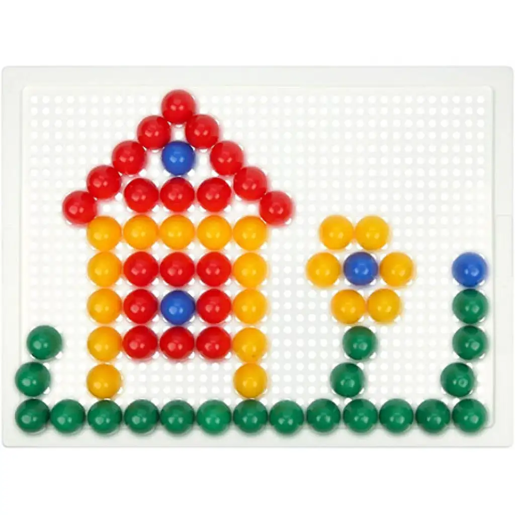 LENA: Mosaik Áttetsző pötyi kreatív készlet 15mm 80db-os kép 2