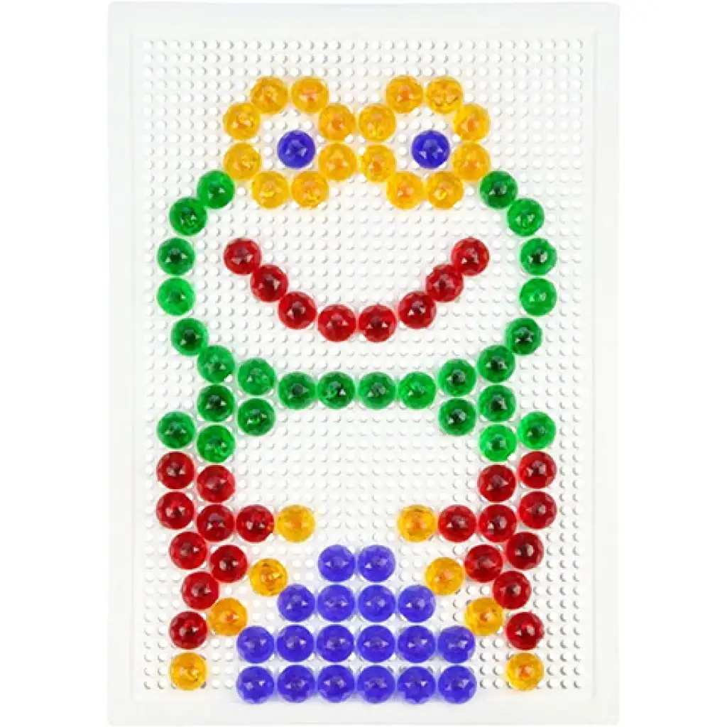 LENA: Mosaik Átlátszó pötyi kreatív szett 15mm 120db-os kép 4