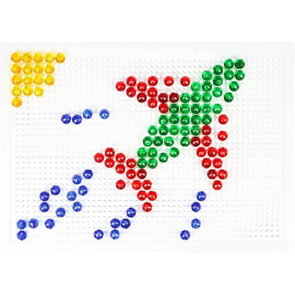 LENA: Mosaik Átlátszó pötyi kreatív szett 10mm 260db-os kép 3