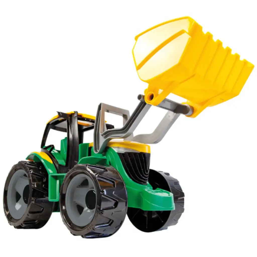 LENA: Óriás traktor homlokrakodóval zöld/sárga 62cm kép 2